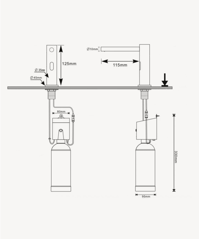 Dispenser automatico di sapone oro spazzolato – Corbeau