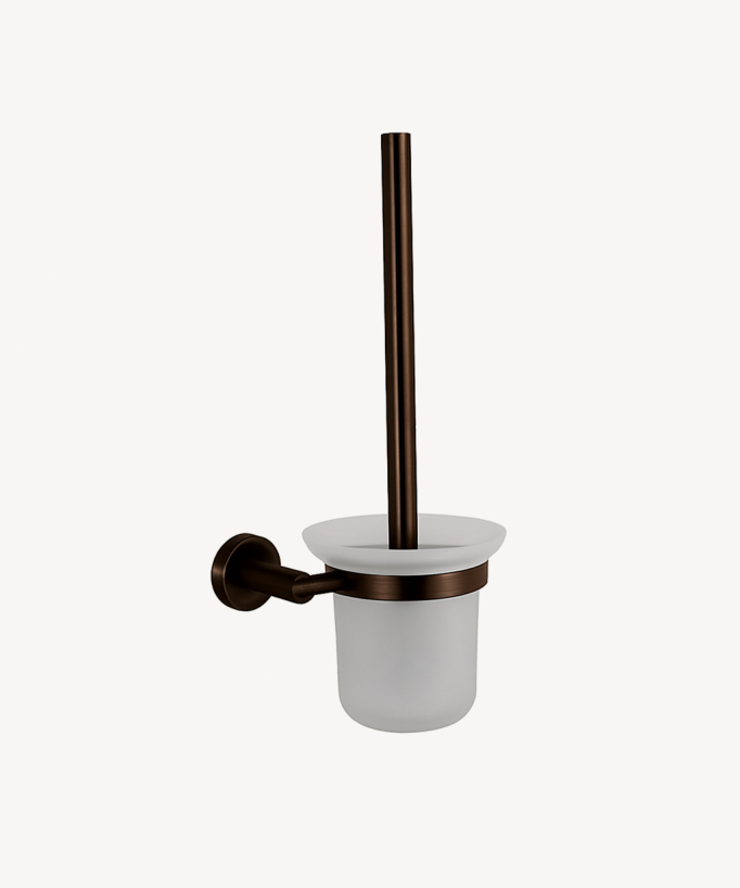 Porta scopino WC moka spazzolato - Corbeau