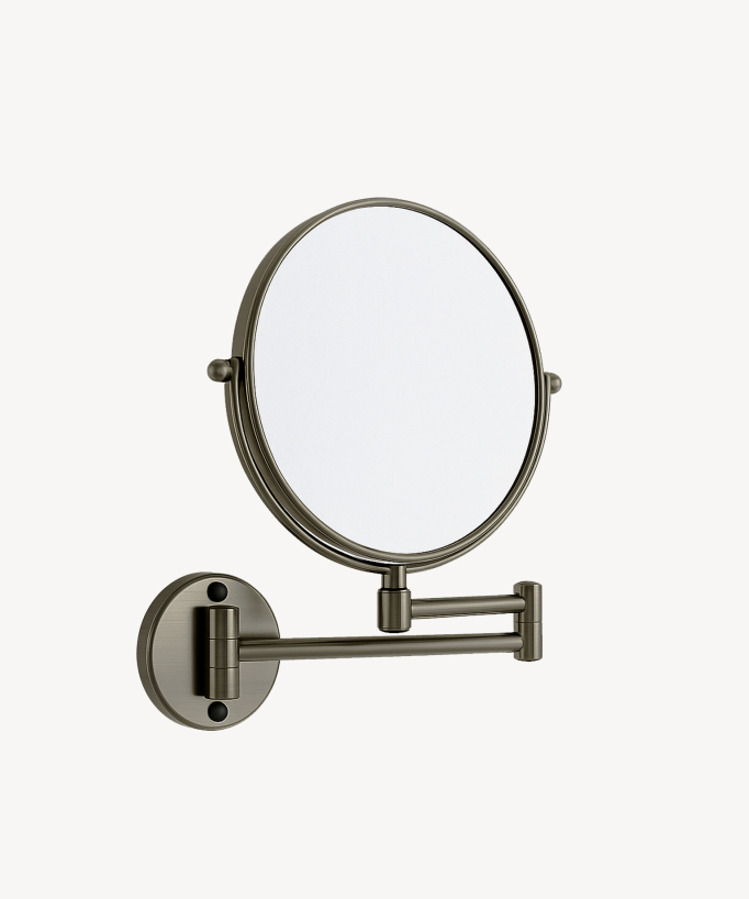 Specchio ingranditore rotondo - Gun metal