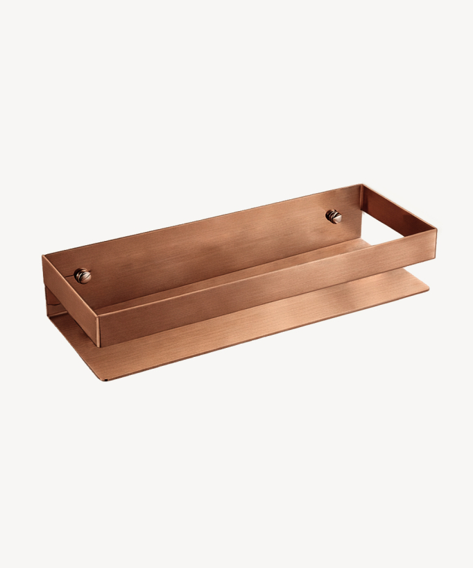Mensola da parete in inox 30 cm - Oro rosa spazzolato