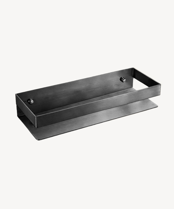 Mensola da parete in inox 30 cm - Gun metal