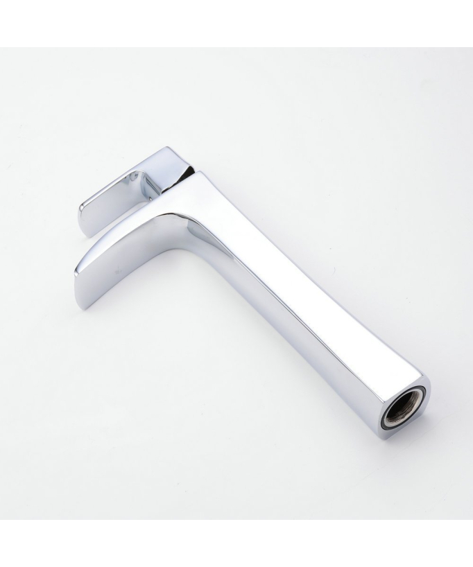 Miscelatore lavabo a cascata alto cromato in ottone
