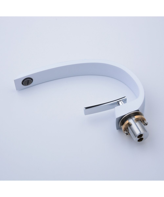 Rubinetto lavabo minimal bianco - small