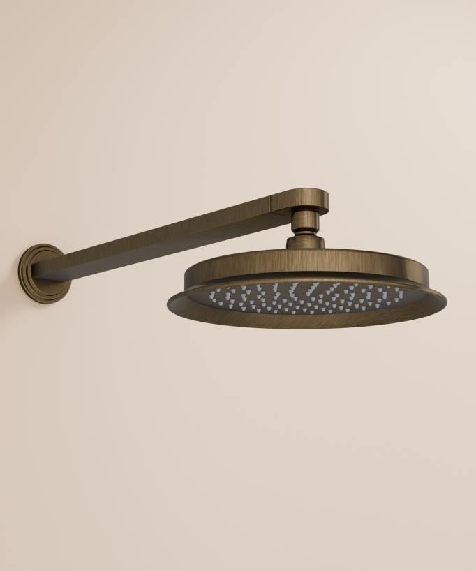 Set doccia incasso Bronzo - Miscelatore, soffione e doccetta - Hera