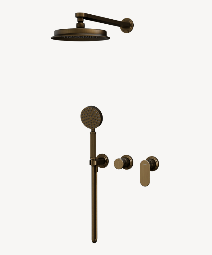 Colonna doccia miscelatore incasso Bronzo - Hera