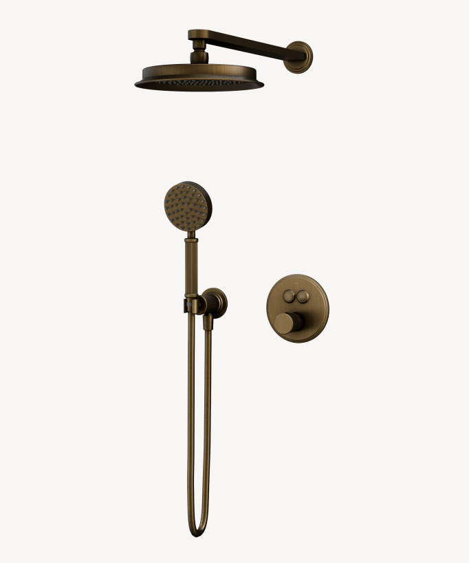 Colonna doccia termostatica incasso Bronzo - Hera