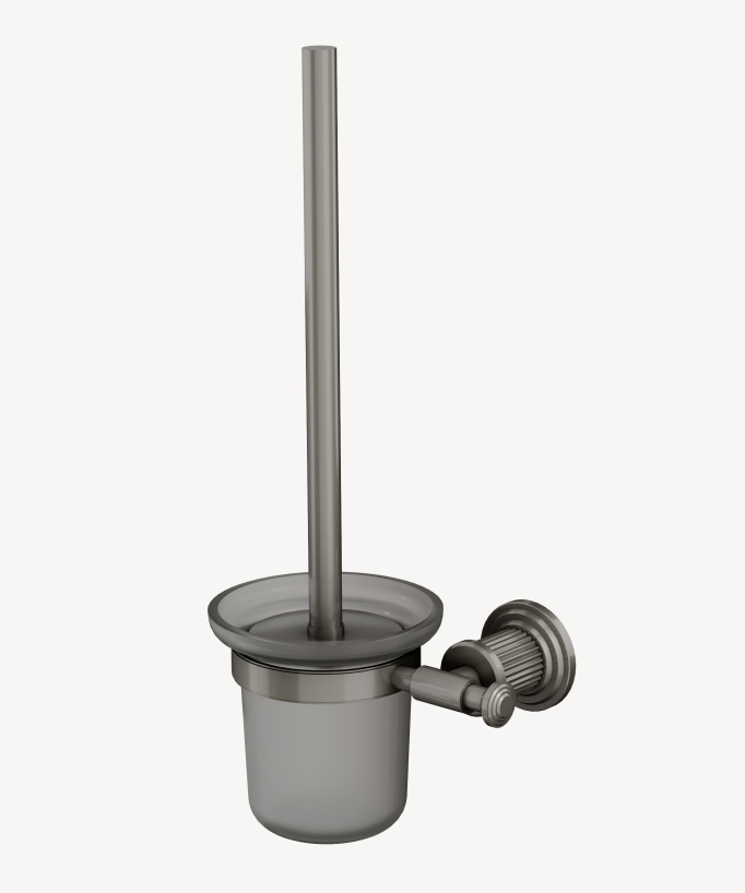Porta scopino WC da parete in Nickel spazzolato - Hera