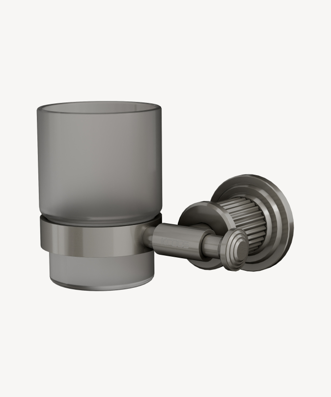 Porta bicchiere da parete Nickel spazzolato - Hera