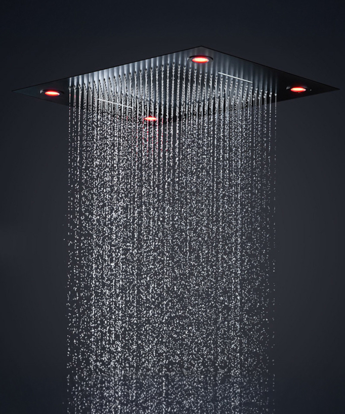 Pannello doccia termostatico multifunzione a LED - 600x800 mm