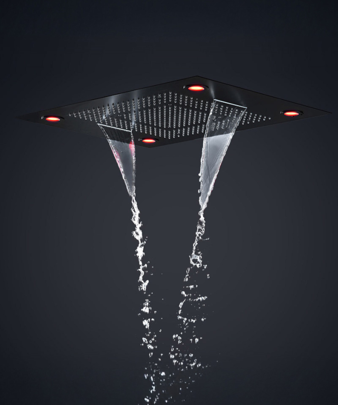 Pannello doccia termostatico multifunzione a LED - 600x800 mm