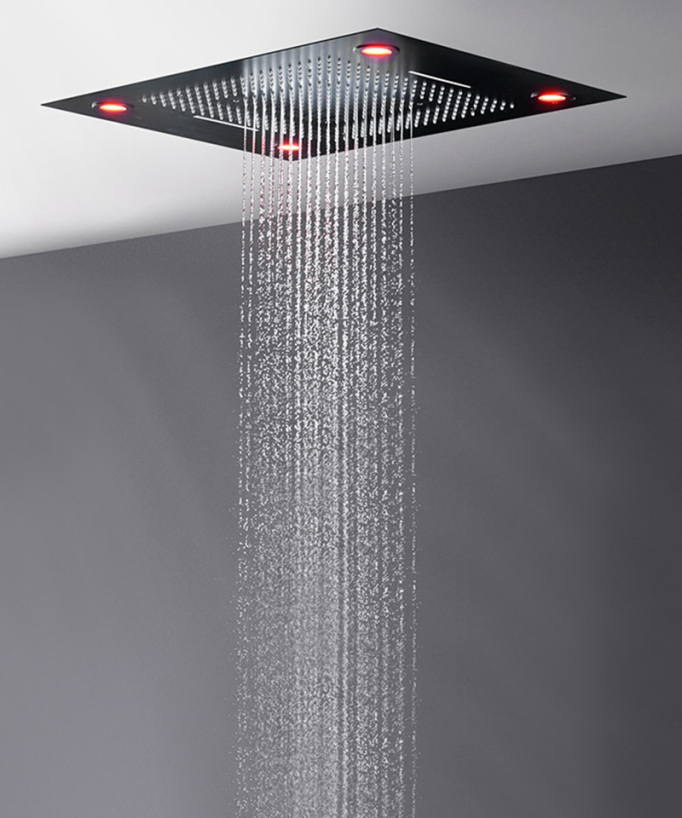 Pannello doccia termostatico multifunzione a LED - 600x800 mm