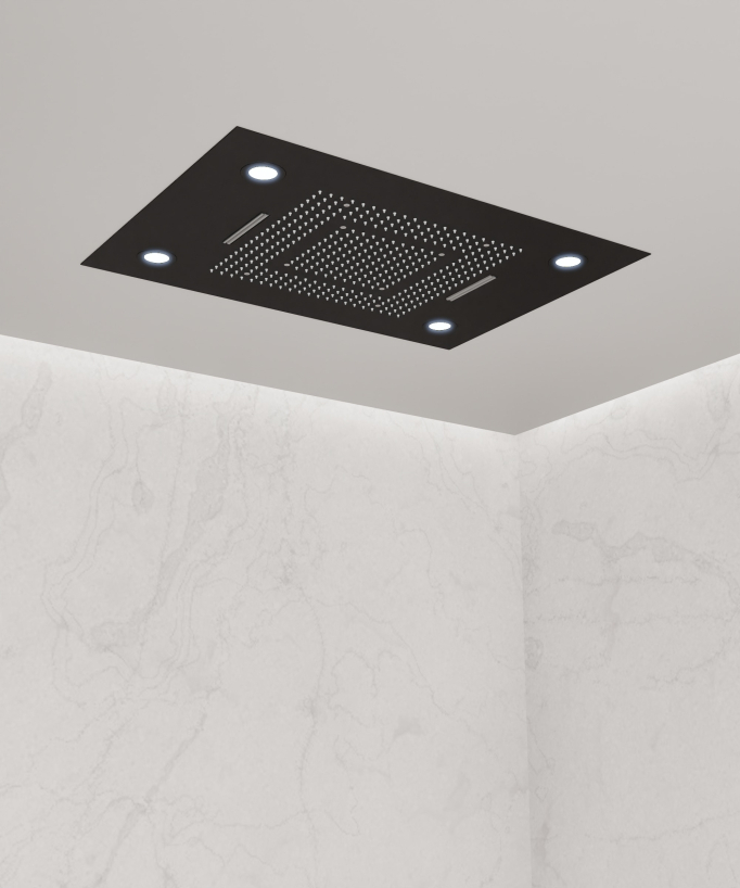 Pannello doccia termostatico multifunzione a LED - 600x800 mm