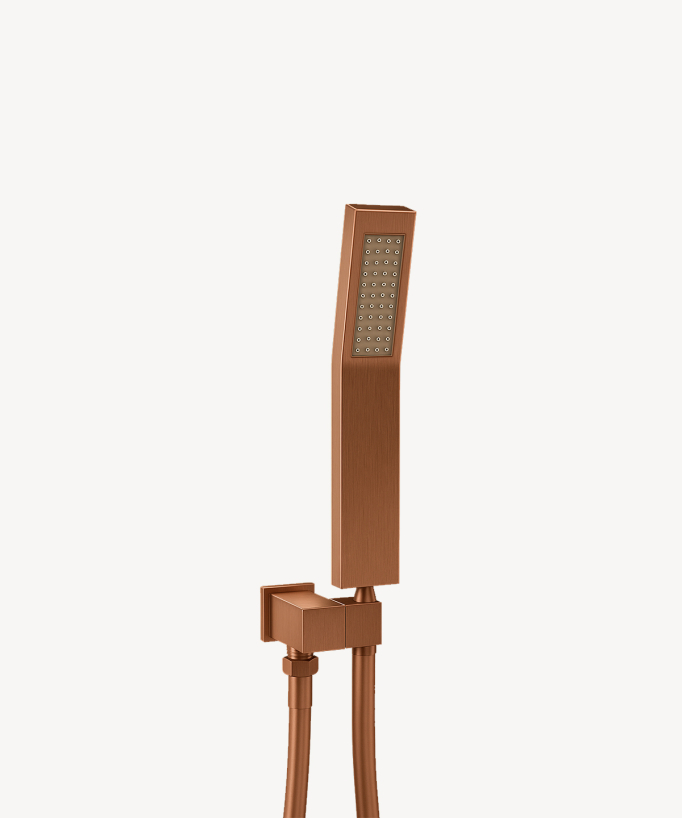 Set doccia termostatico con soffione a pioggia LED incasso soffitto Oro rosa spazzolato - Sirius
