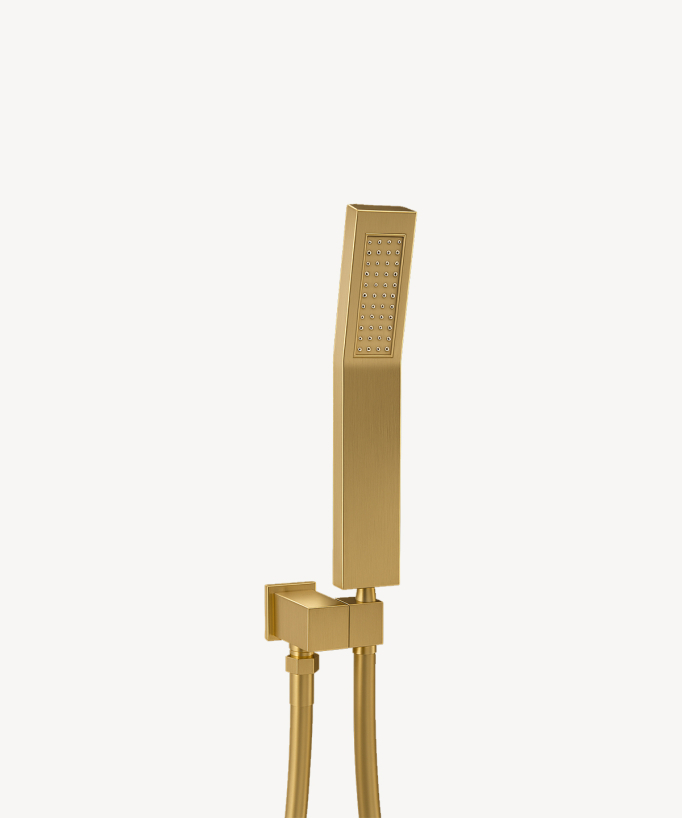 Set doccia termostatico con soffione a pioggia LED incasso soffitto Oro spazzolato - Sirius