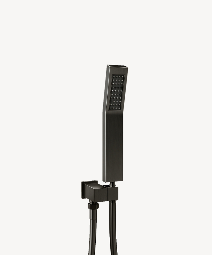Set doccia termostatico con soffione a pioggia LED incasso soffitto Gun metal - Sirius