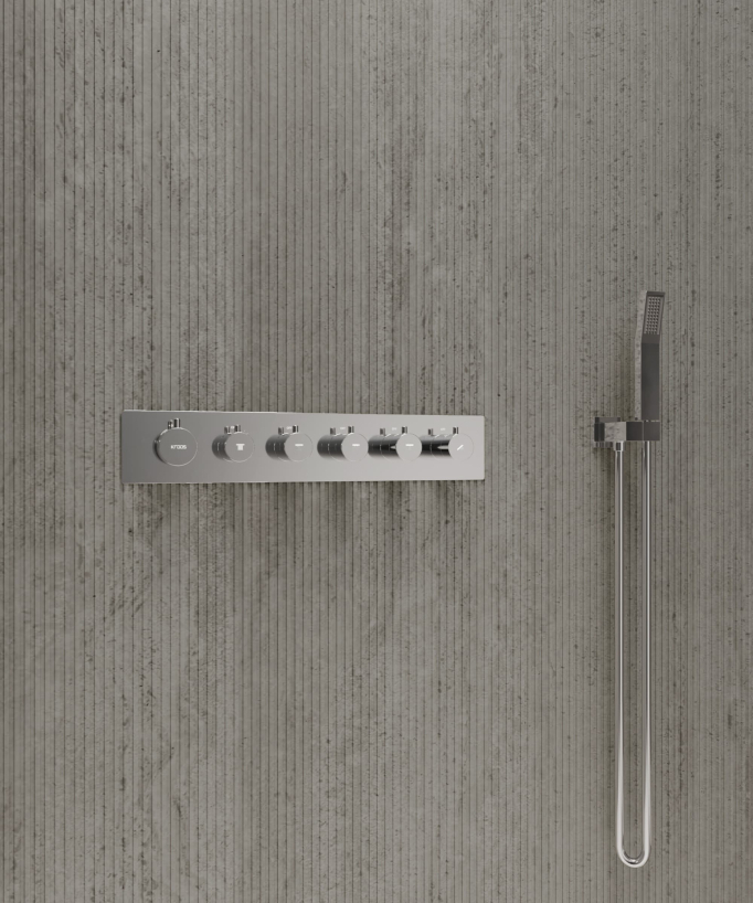 Set miscelatore termostatico doccia Wellness a LED - Sirius