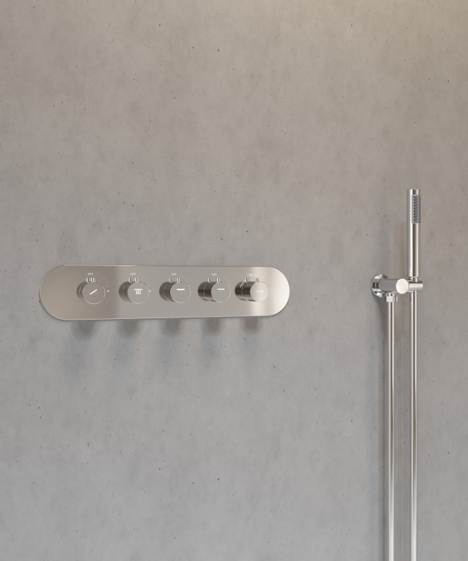 Set miscelatore termostatico doccia Wellness a LED - Corbeau