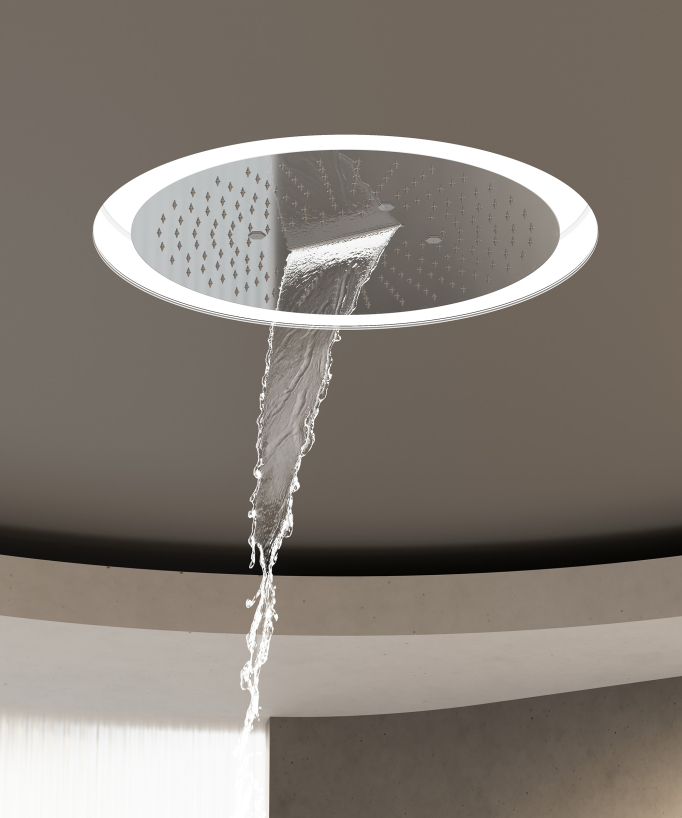 Set miscelatore termostatico doccia Wellness a LED - Corbeau