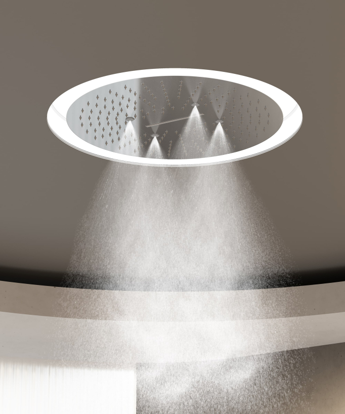 Set miscelatore termostatico doccia Wellness a LED - Corbeau