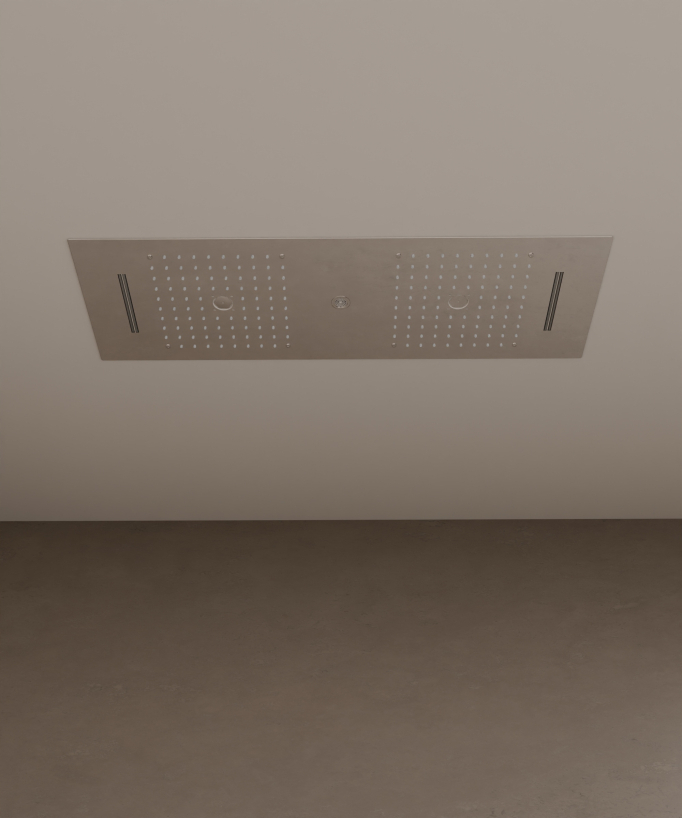 Gruppo doccia termostatico con 3 getti LED - 900x300 mm