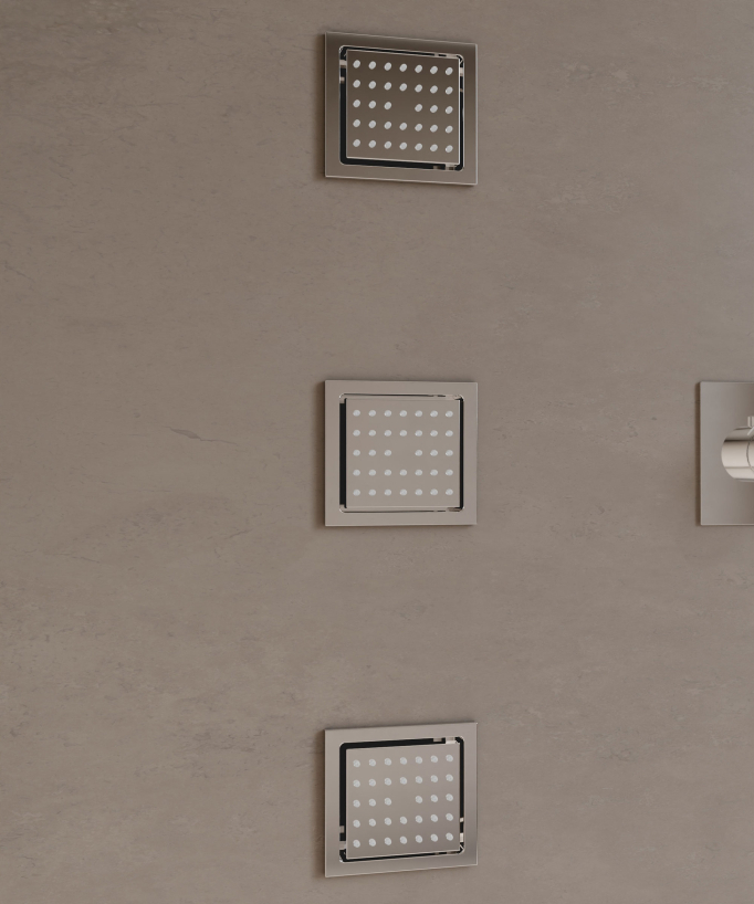 Gruppo doccia termostatico con 3 getti LED - 900x300 mm
