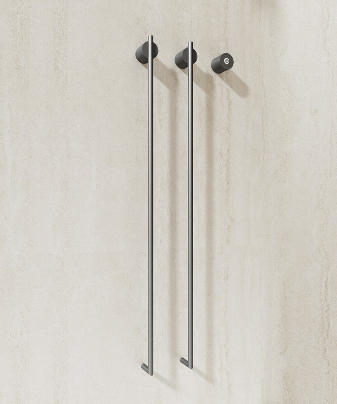 Scaldasalviette elettrico gunmetal 2 barre