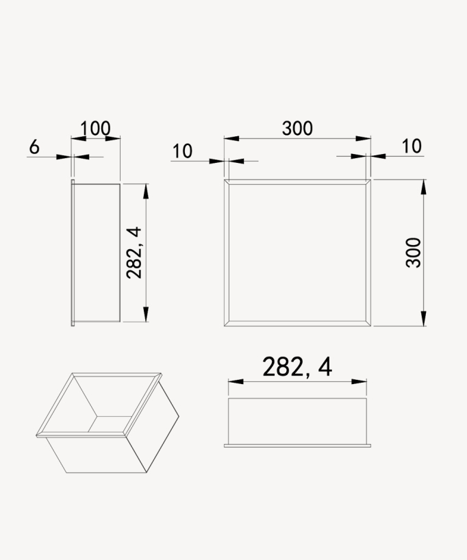 Nicchia bagno incasso - Dorato spazzolato