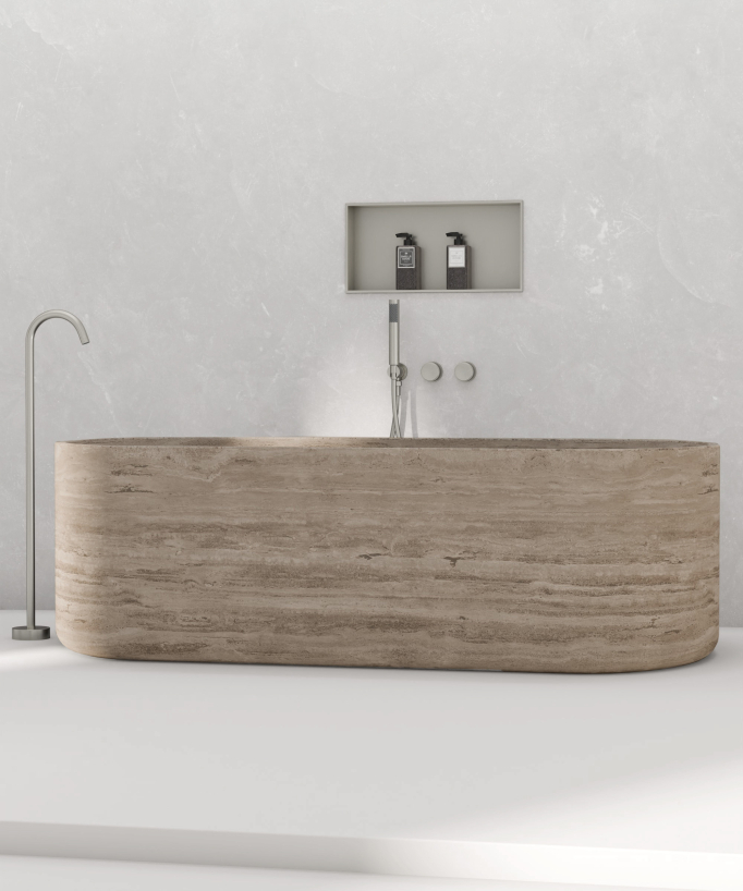 Nicchia da parede per bagno in acciaio inossidabile - Nichel spazzolato