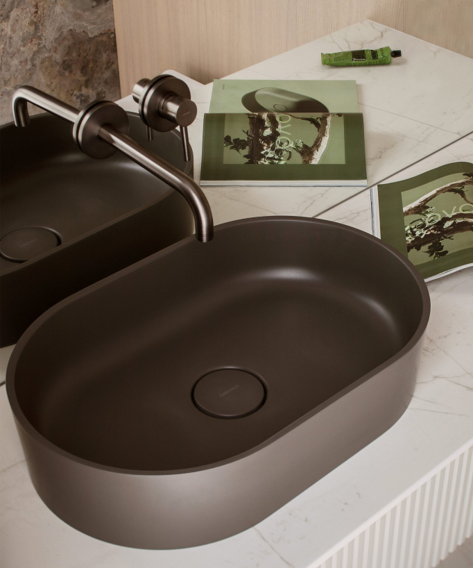 Ovo - Lavabo da appoggio Grigio - small