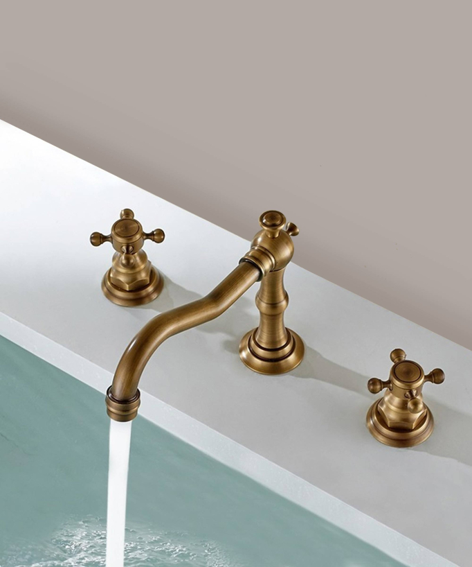 Rubinetto lavabo a ponte in ottone - Rome