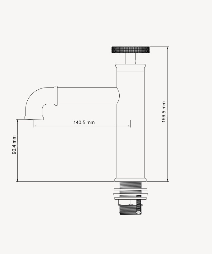 Miscelatore lavabo stile industriale - Nero