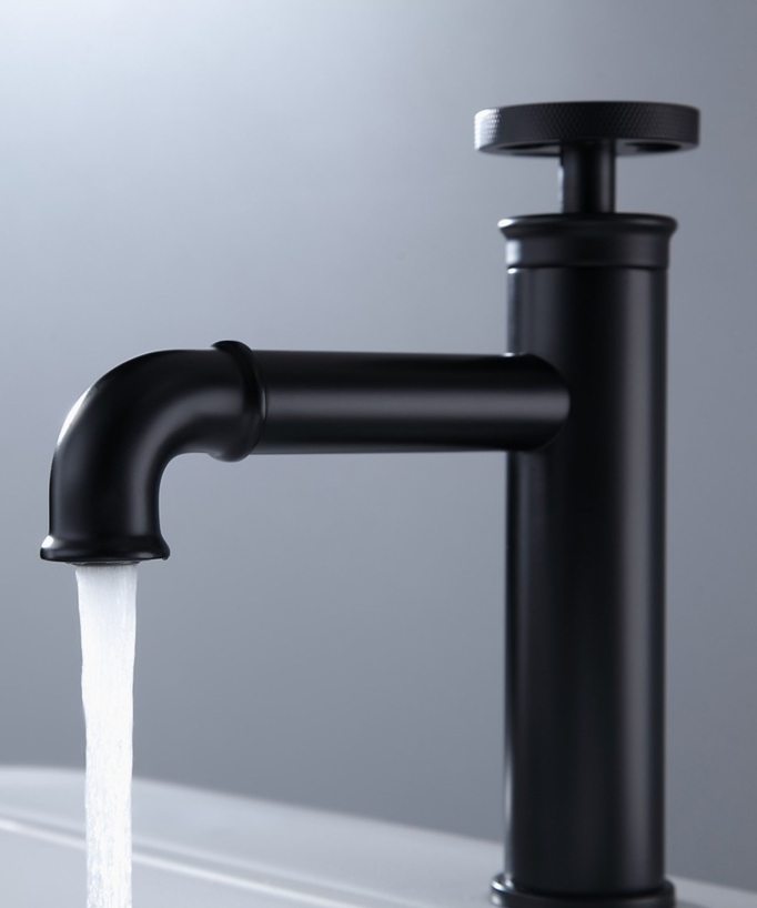 Miscelatore lavabo stile industriale - Nero