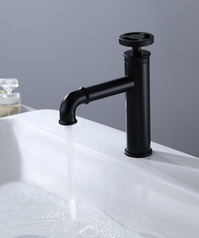 Miscelatore lavabo stile industriale - Nero