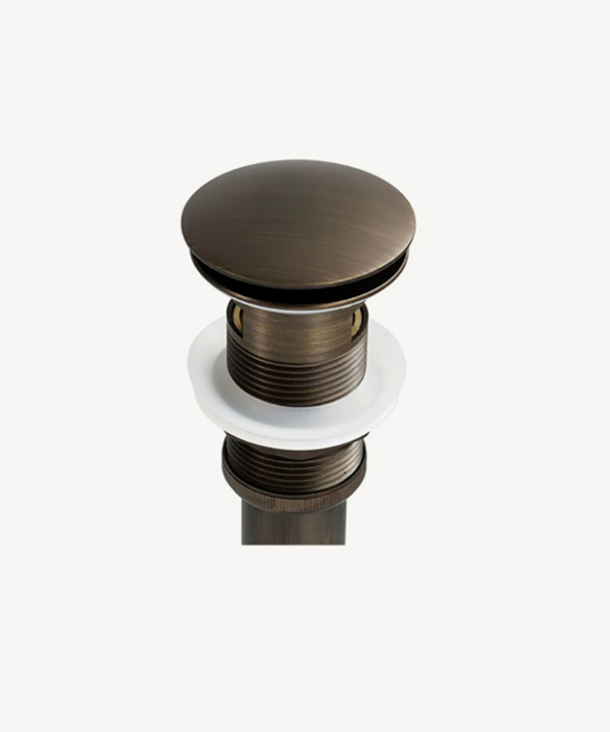 Piletta clic-clac in ottone con troppo pieno - Bronzo