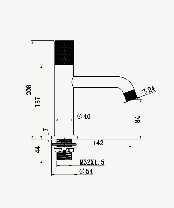Miscelatore lavabo design senza limitatore di portata - Leros
