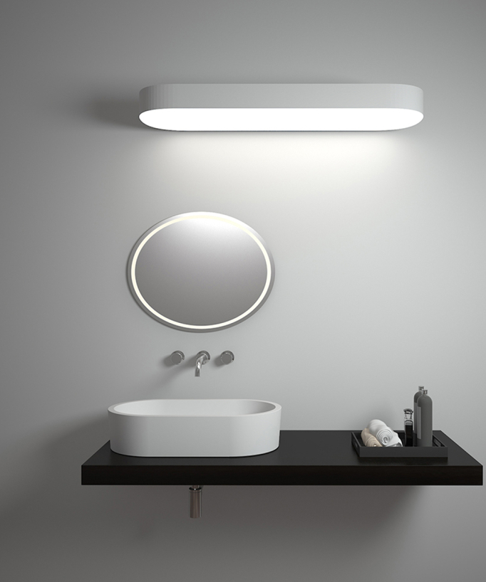 Lavabo ovale da appoggio in solid surface Bianco opaco - Dongou - small