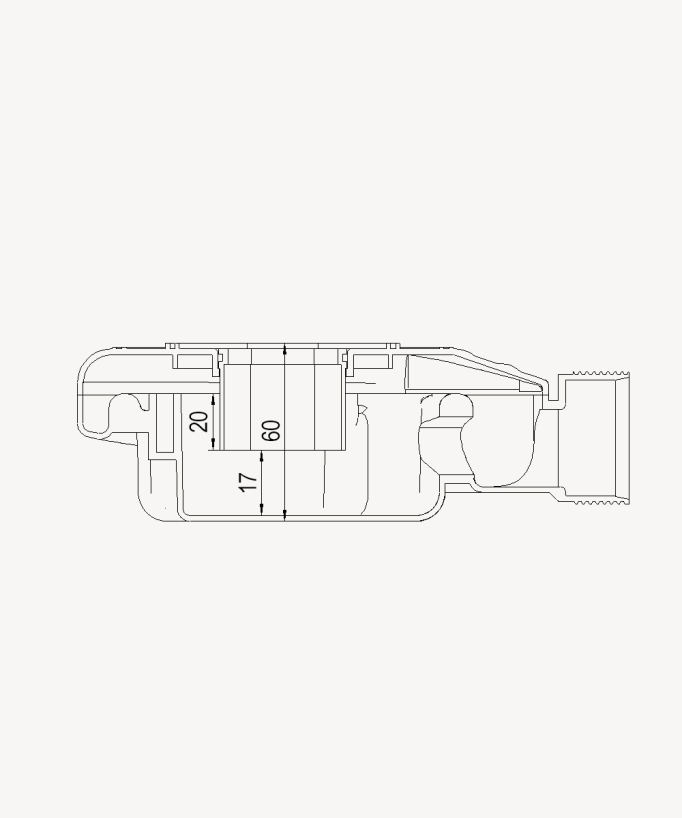 Piatto doccia Sable, finitura Liscia Stone SIDE, griglia colorata