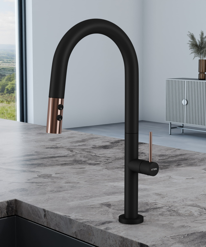 Miscelatore lavello moderno con doccetta estraibile - small