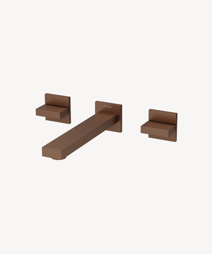 Miscelatore lavabo incasso Oro rosa spazzolato - Sirius
