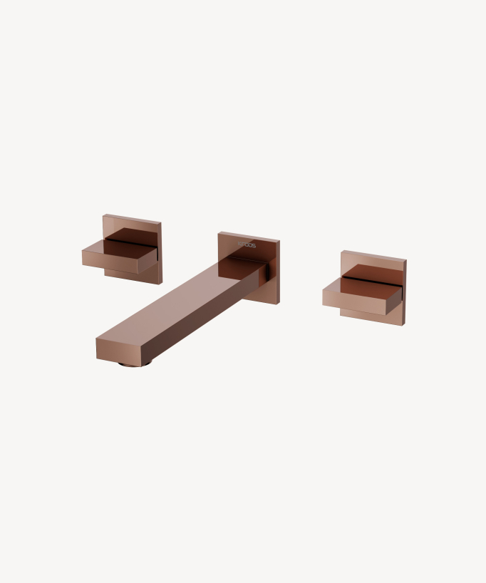 Miscelatore lavabo incassato Oro rosa - Sirius