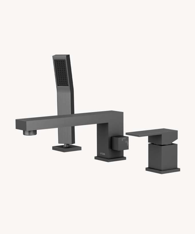 Miscelatore vasca-doccia 3 fori da appoggio gunmetal - Sirius - small
