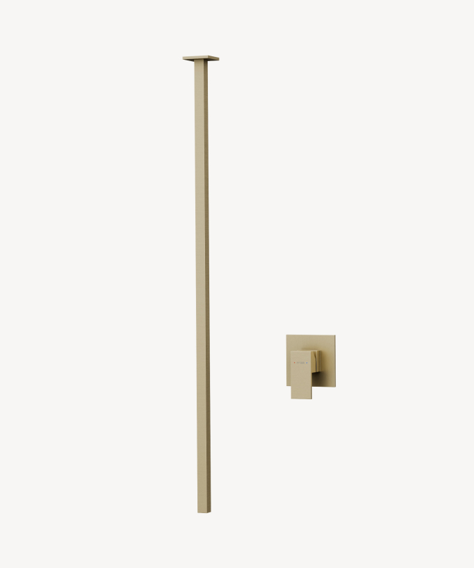 Miscelatore lavabo sospeso a soffitto Oro spazzolato - Sirius