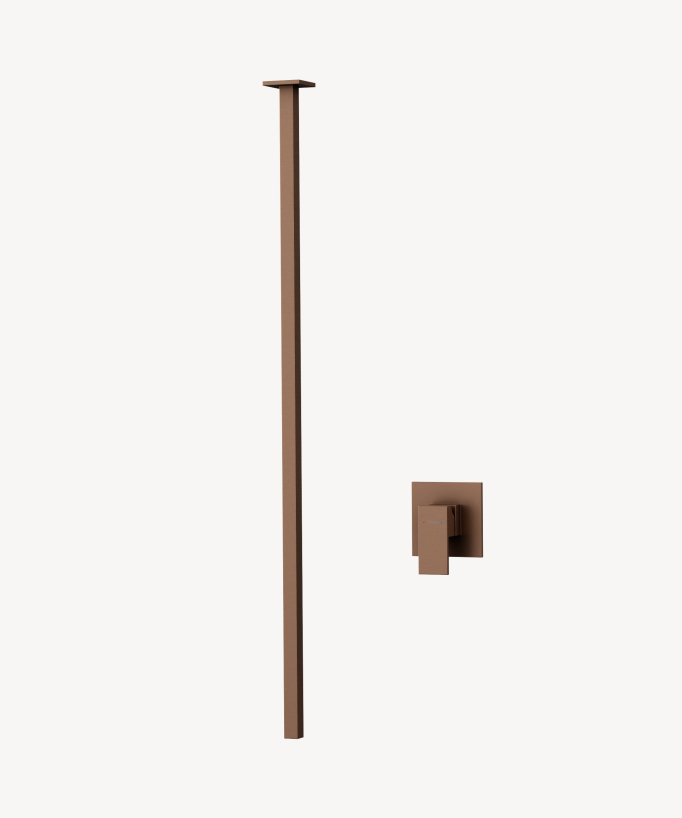 Miscelatore lavabo sospeso a soffitto Oro rosa spazzolato - Sirius