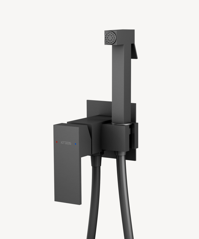 Miscelatore doccetta WC da incasso Gun metal - Sirius