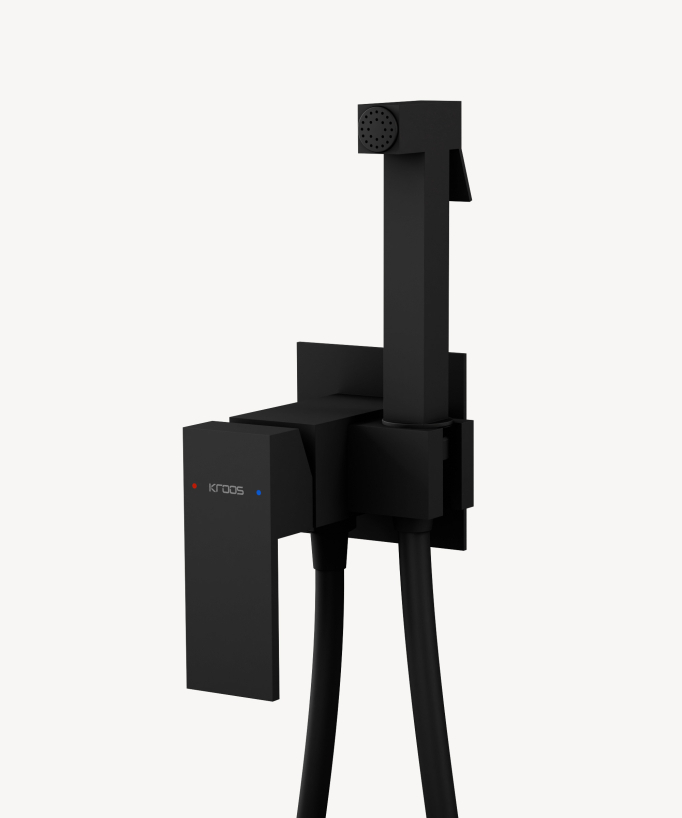 Miscelatore doccetta WC da incasso Nero - Sirius