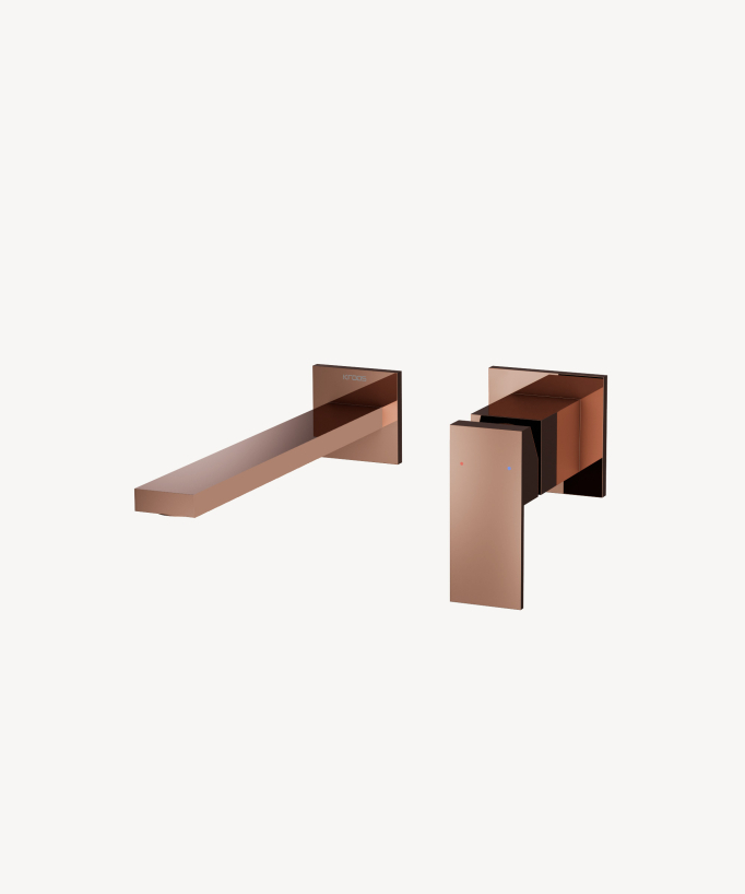 Miscelatore lavabo da incasso oro rosa - Sirius - small