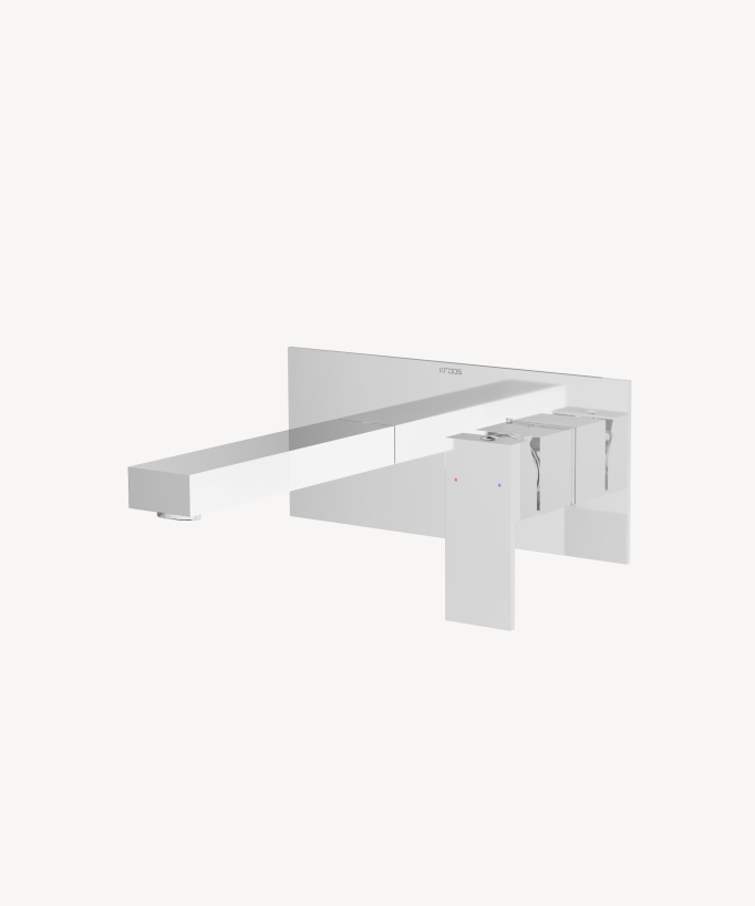 Miscelatore lavabo da incasso a parete cromato - Sirius - small