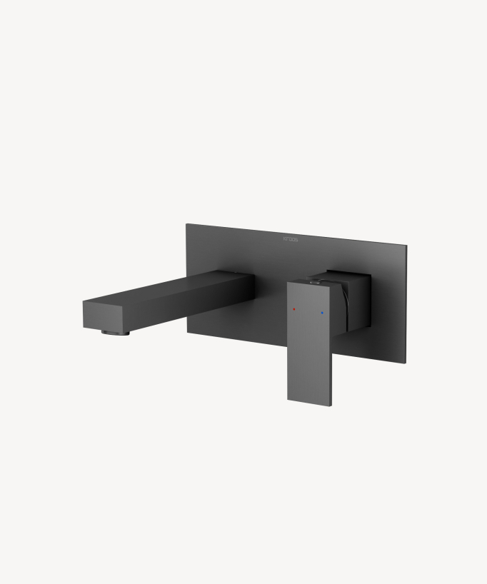 Miscelatore lavabo a parete da incasso Gunmetal - Sirius
