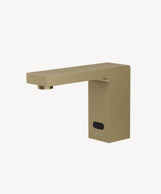 Rubinetto automatico per lavabo, acqua fredda oro spazzolato – Sirius