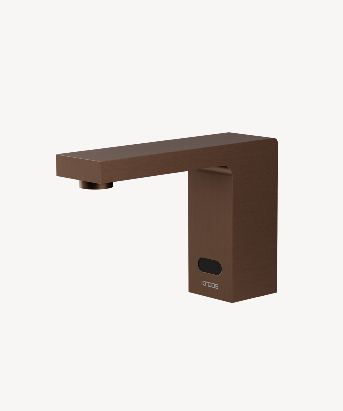 Rubinetto automatico per lavabo, acqua fredda oro rosa spazzolato – Sirius